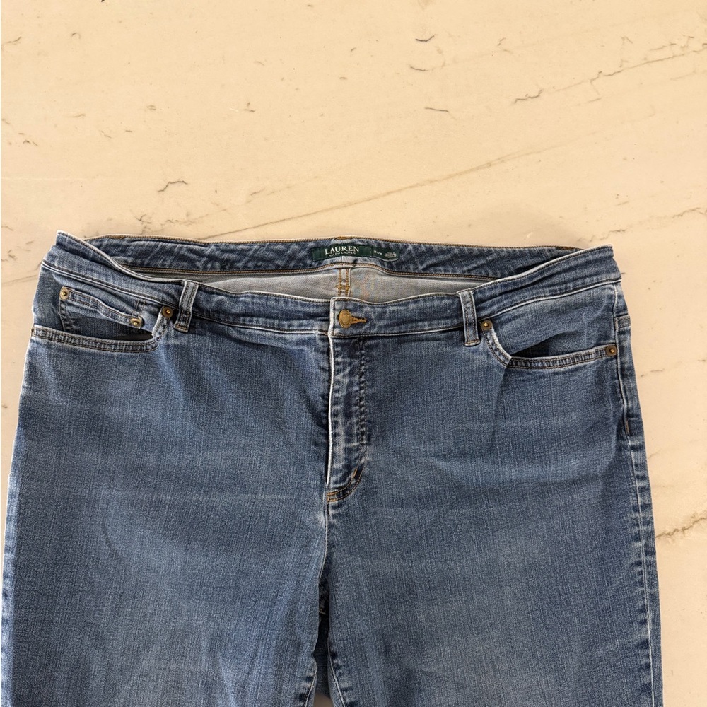 Lauren Ralph Lauren Womens Jeans 20W Classic Straight Denim Blue - Picture 1 of 7